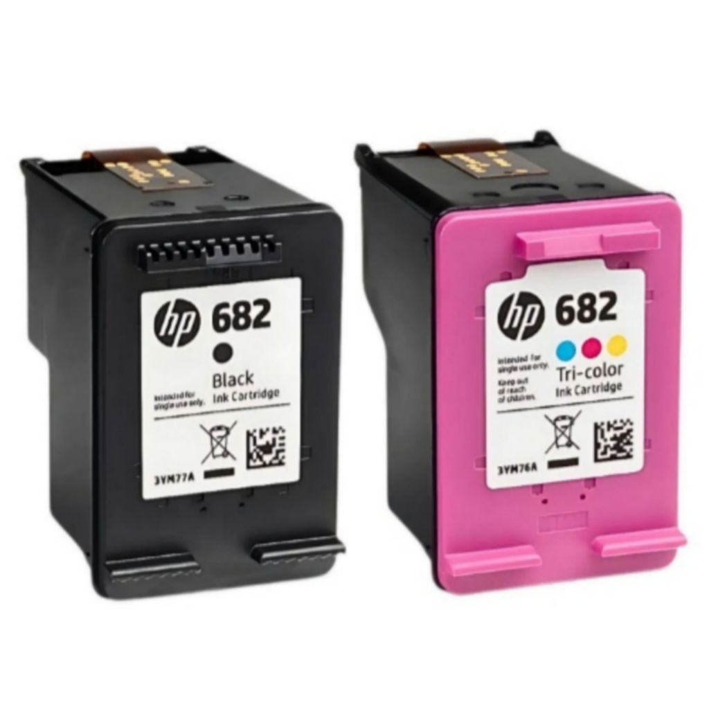 PAKETAN CARTRIDGE HP 682 BLACK & COLOR KOSONGAN BEKAS DARI ORIGINAL Cocok untuk printer :HP DeskJet 