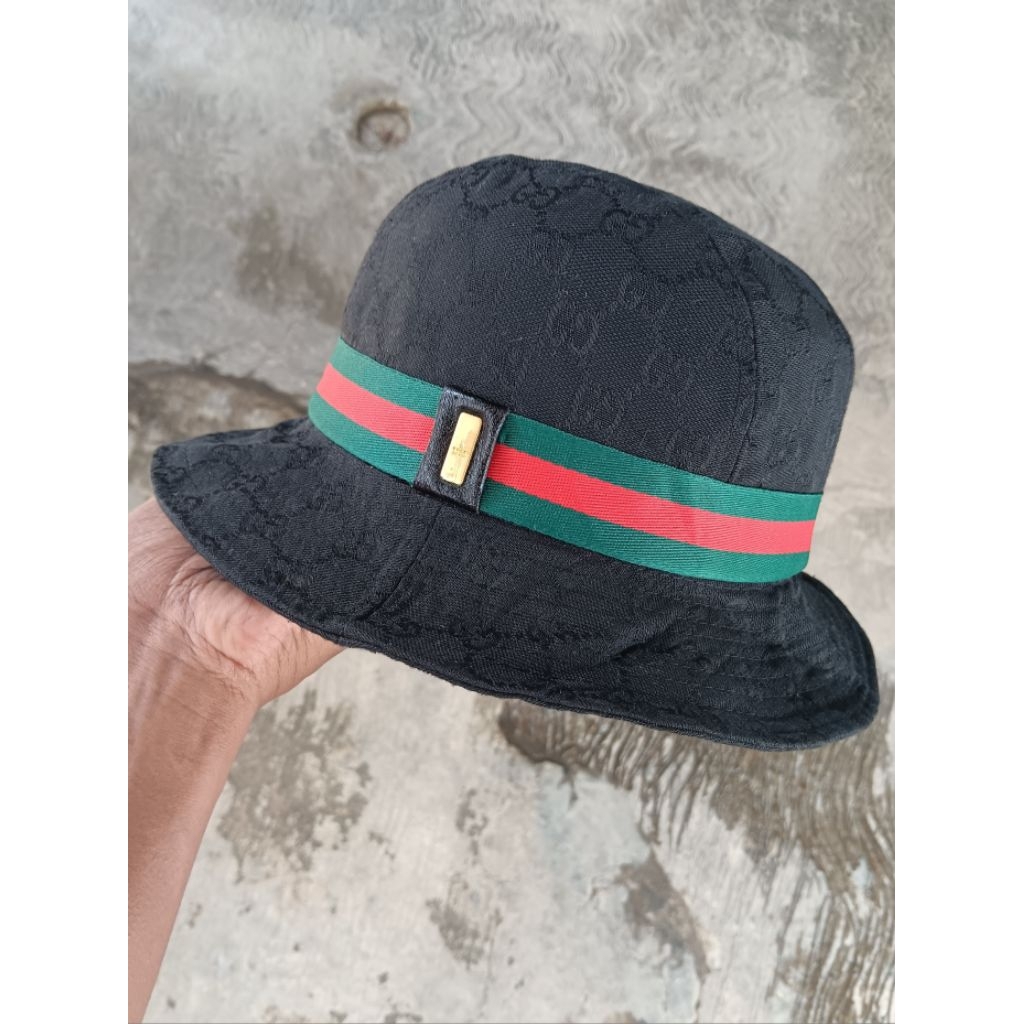 Topi Bucket Hat Hats Gucci Authentic Original
