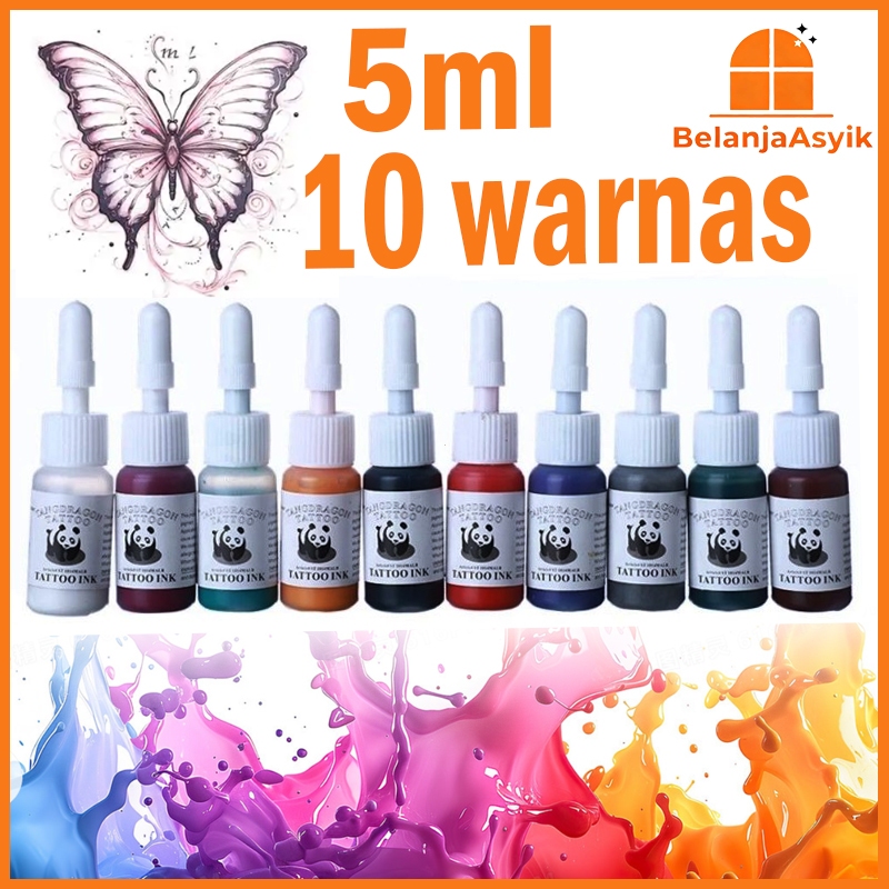 10warna Tinta Tato Tattoo Ink Pewarnaan Cepat Set Tinta Tato Ink Tatto Tatoo Ink Tato Kulit Kecantik