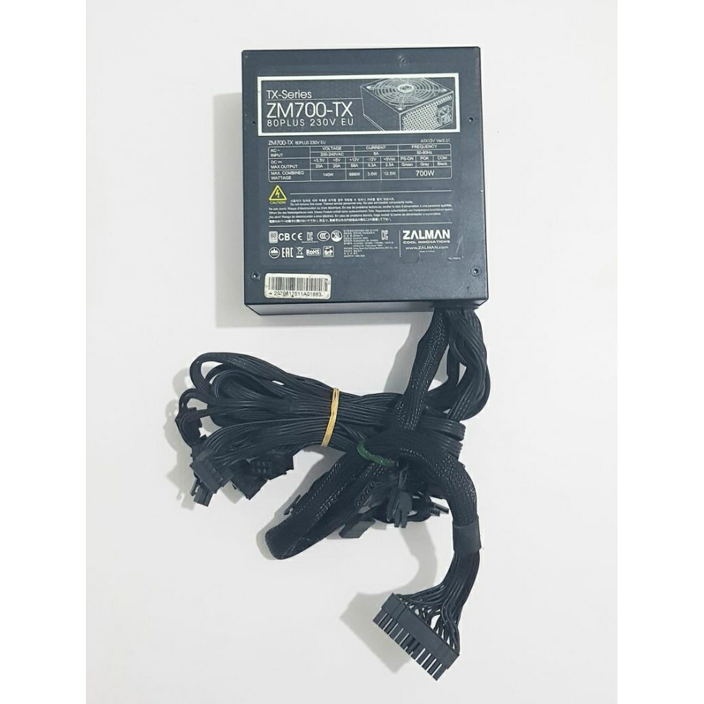 PSU ZALMAN TX-Series ZM700-TX 700 Watt 80 Plus 230V Second Normal Tested