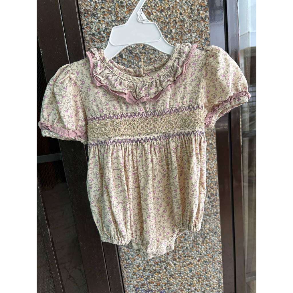 preloved smocked romper @75