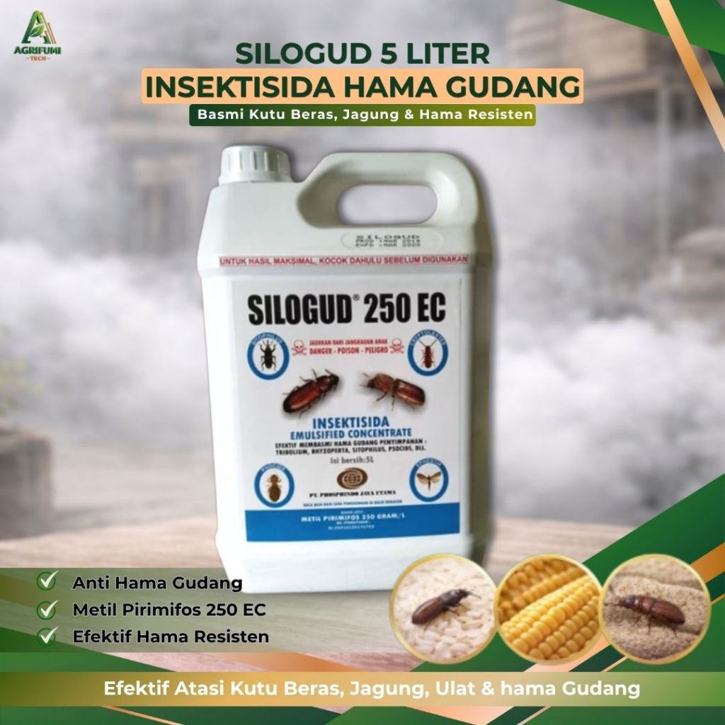 Silogud 5 Liter Insektisida Hama Gudang 250 EC Obat Kutu Beras Jagung Anti Hama Resisten Metil Pirim