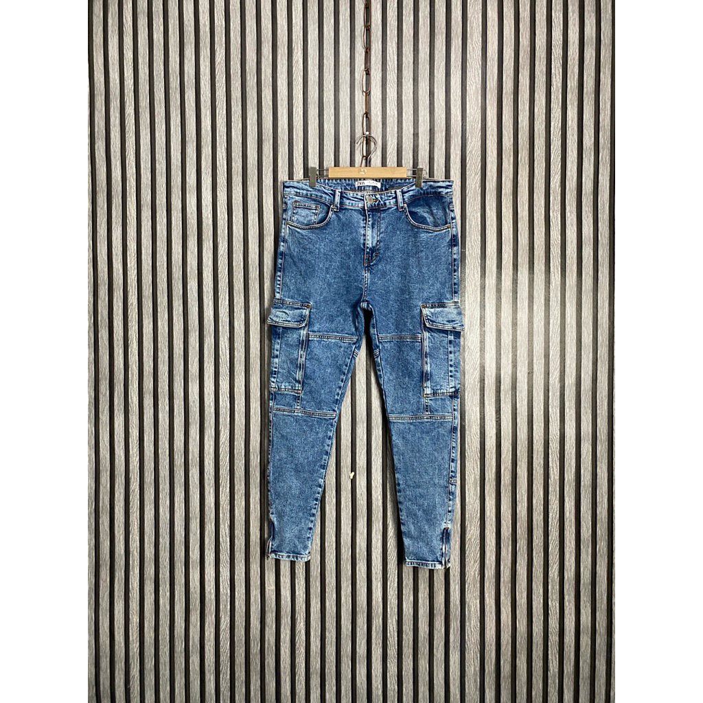 Celana Panjang Cargo Jeans Pria ZARA (LIMITED EDITION)