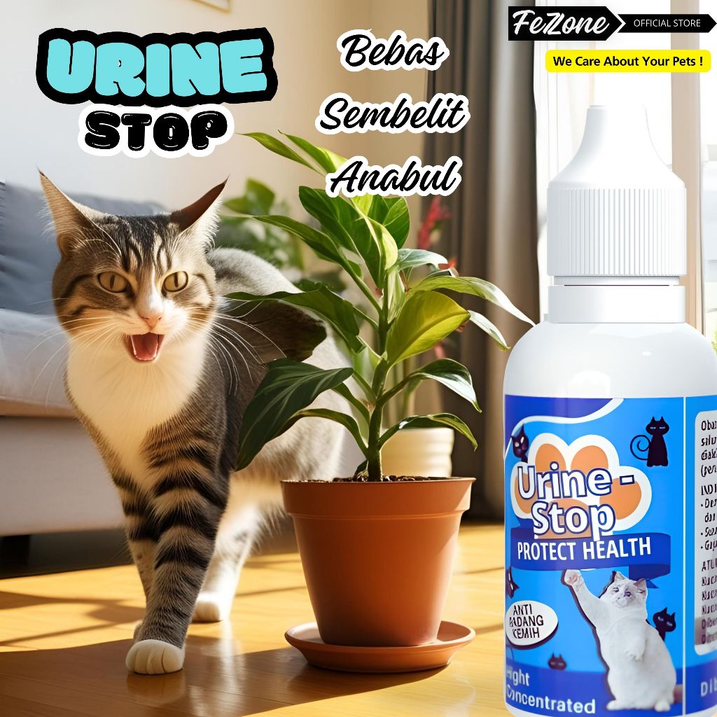Obat Kucing Anti Radang Kemih Kencing Berdarah Susah Buang Air Kecil Pipis Kucing Ampuh FEZONE