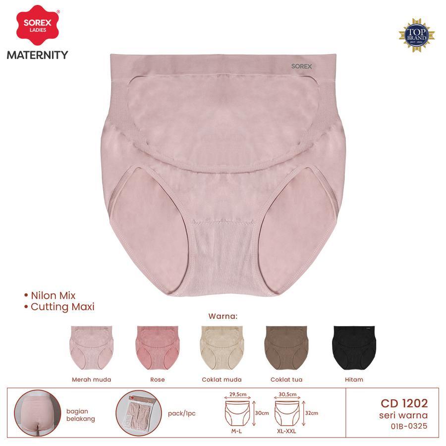Sorex cd bumil celana dalam seamless rajut wanita hamil sorex 1202 maternity panty cutting maxi