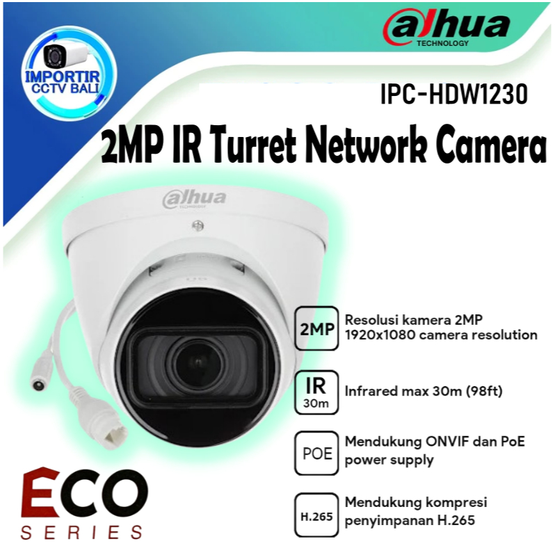 DAHUA IPC-HDW1230 2MP IR Turret Network Camera