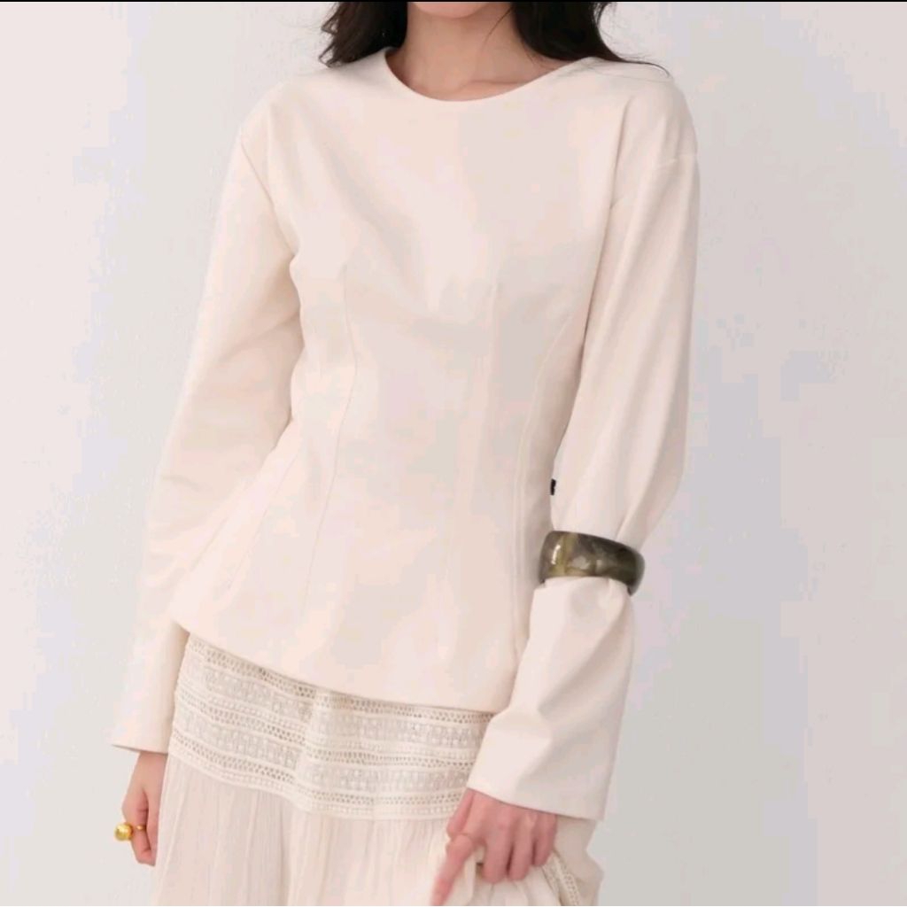 CLARYN LUCY TOP (CREAM LONG, UK L)