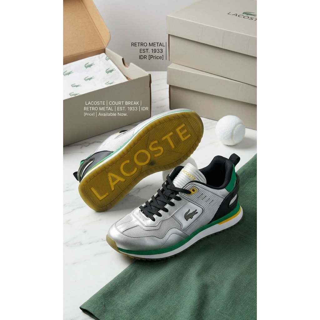 sepatu sneakers Lacoste Court Break