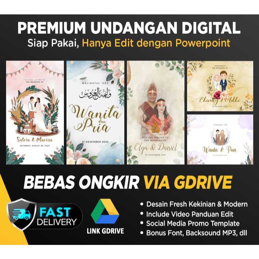 Template Video Undangan Digital Wedding / Pernikahan Kekinian Effect