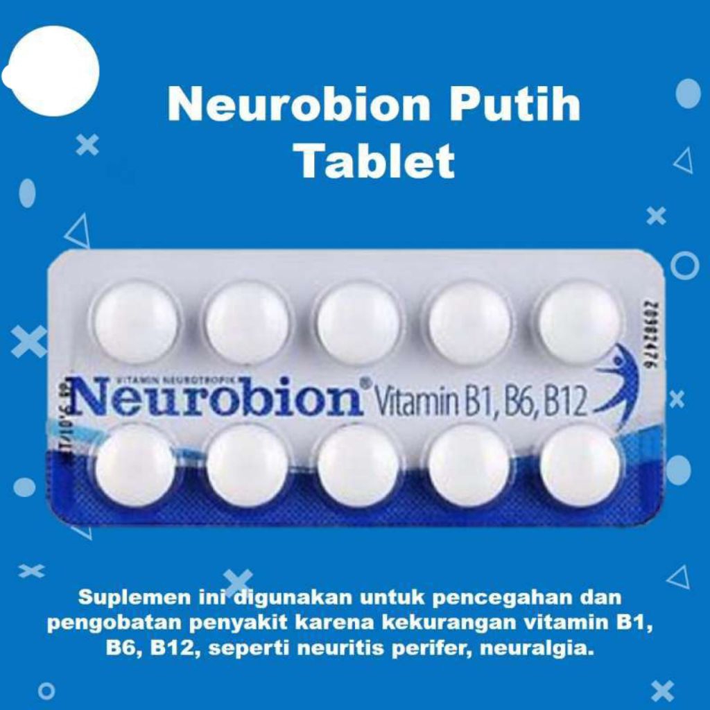 Neurobion PUTIH STRIP isi 10 Tablet / Vitamin B Kompleks / Pink OBAT VITAMIN B1, B6, B12, B kompleks