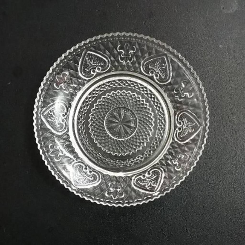 (12PCS) Piring Tatakan PISIN LEPEK Diamater 4,5 INCH Mini Kecil KACA Beling Cangkir Gelas Tebal