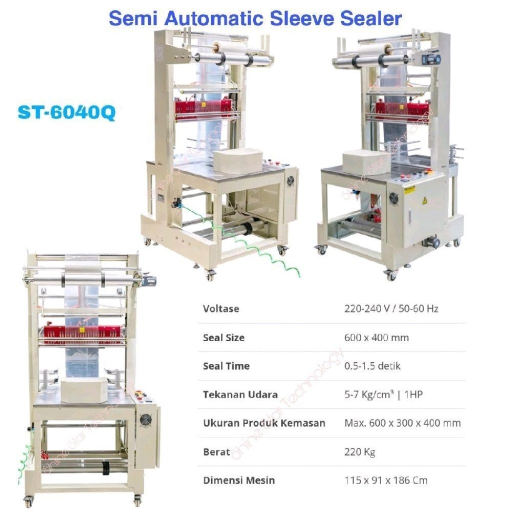 Powerpack Sleeve Sealer and Shrink Machine ; ST-6040Q (Sleeve machine) & BSE-4530A (Shrink machine) 