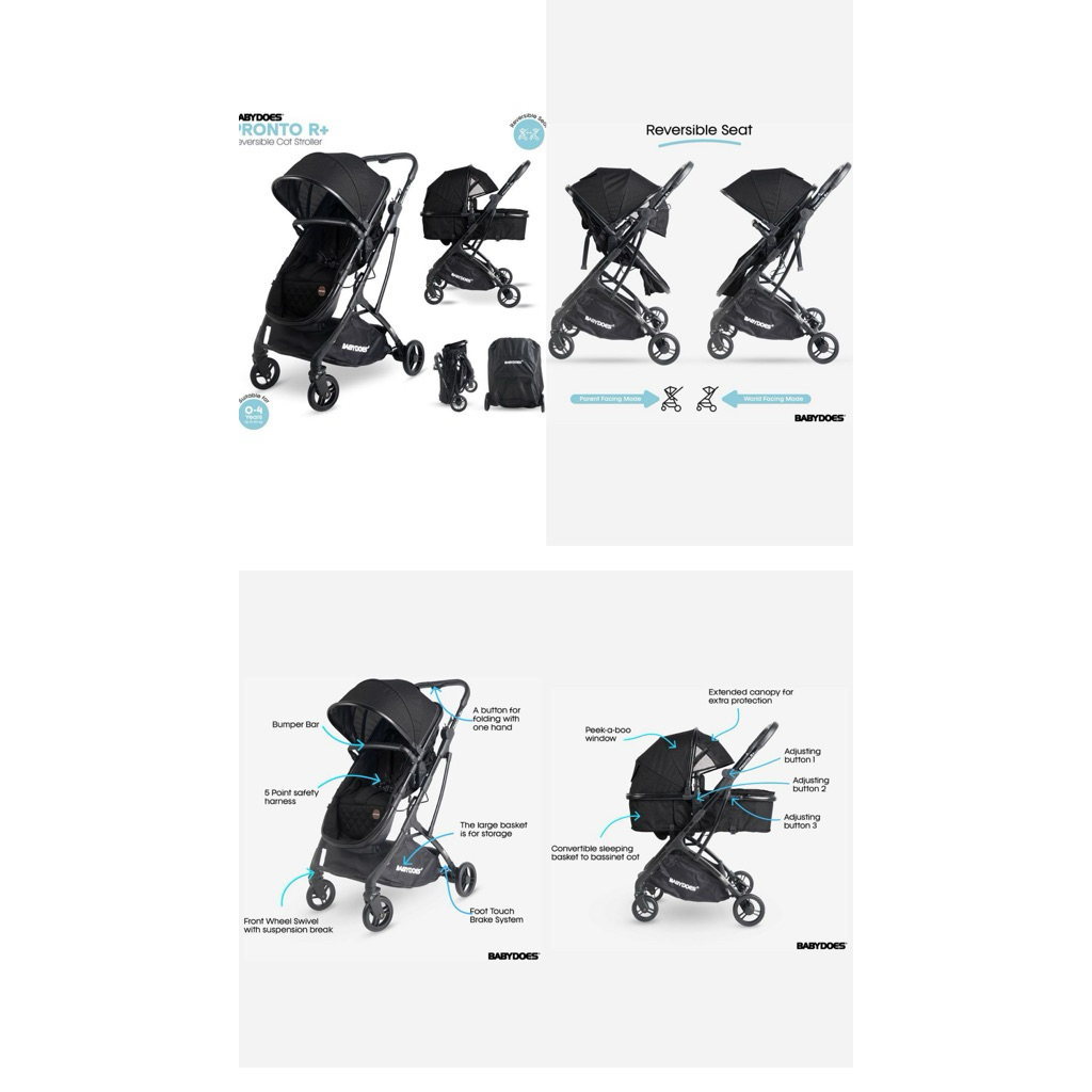 preloved stroller babydoes pronto r+ no box