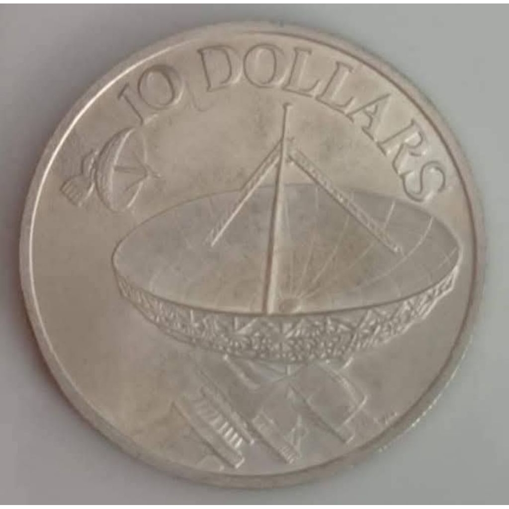 Koin Perak 10 Dollars 1978 Singapore