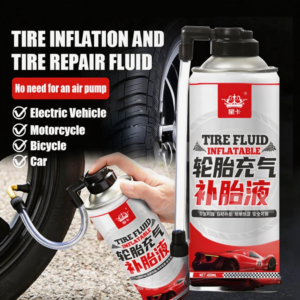 Cairan lem tambal ban tubles tubeless dalam luar mobil/motor/sepeda sobek