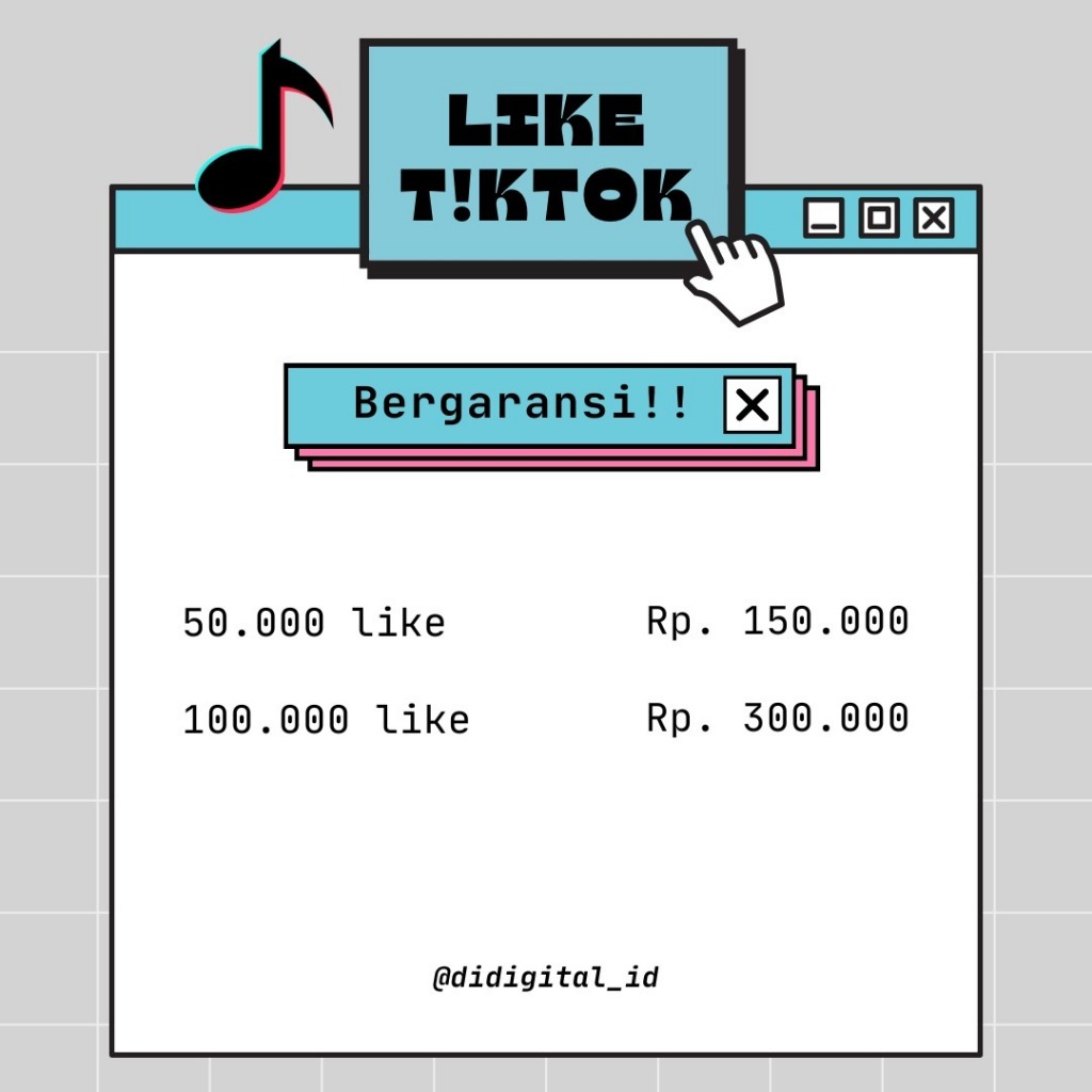 Like Tiktok bergaransi dan cepat