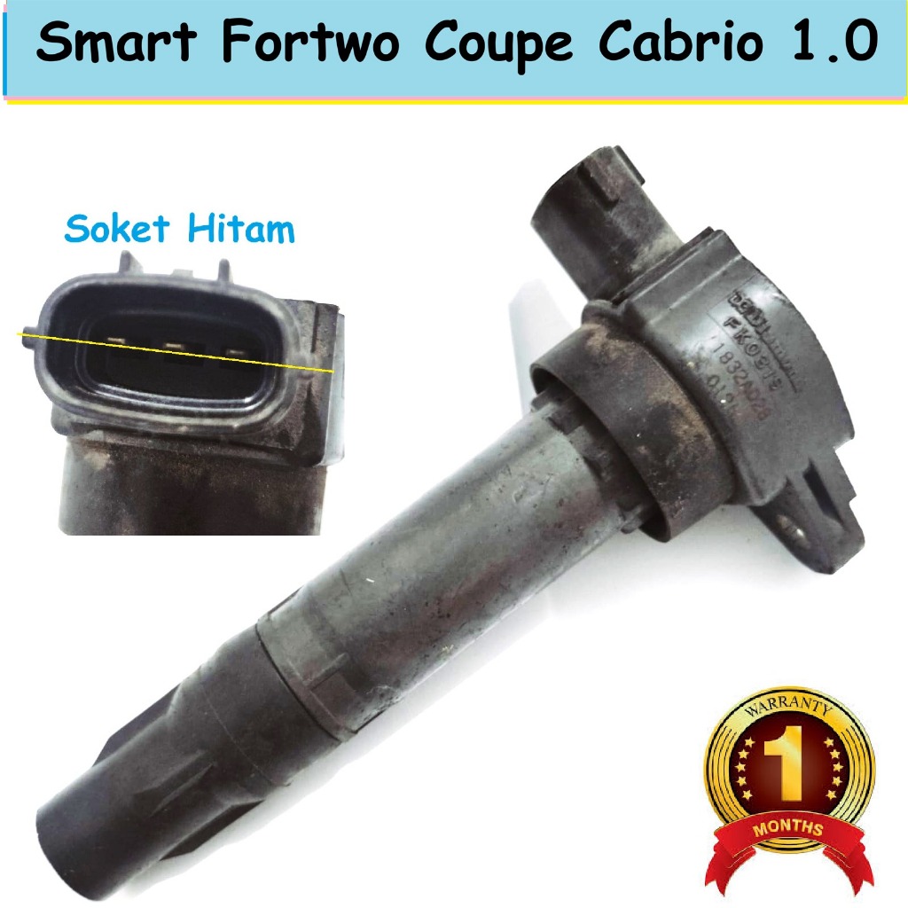 Coil Smart 451 Fortwo Coupe Cabrio 1.0 FK0319 Diamond MN195805 Ignition Koil hitam Ganda