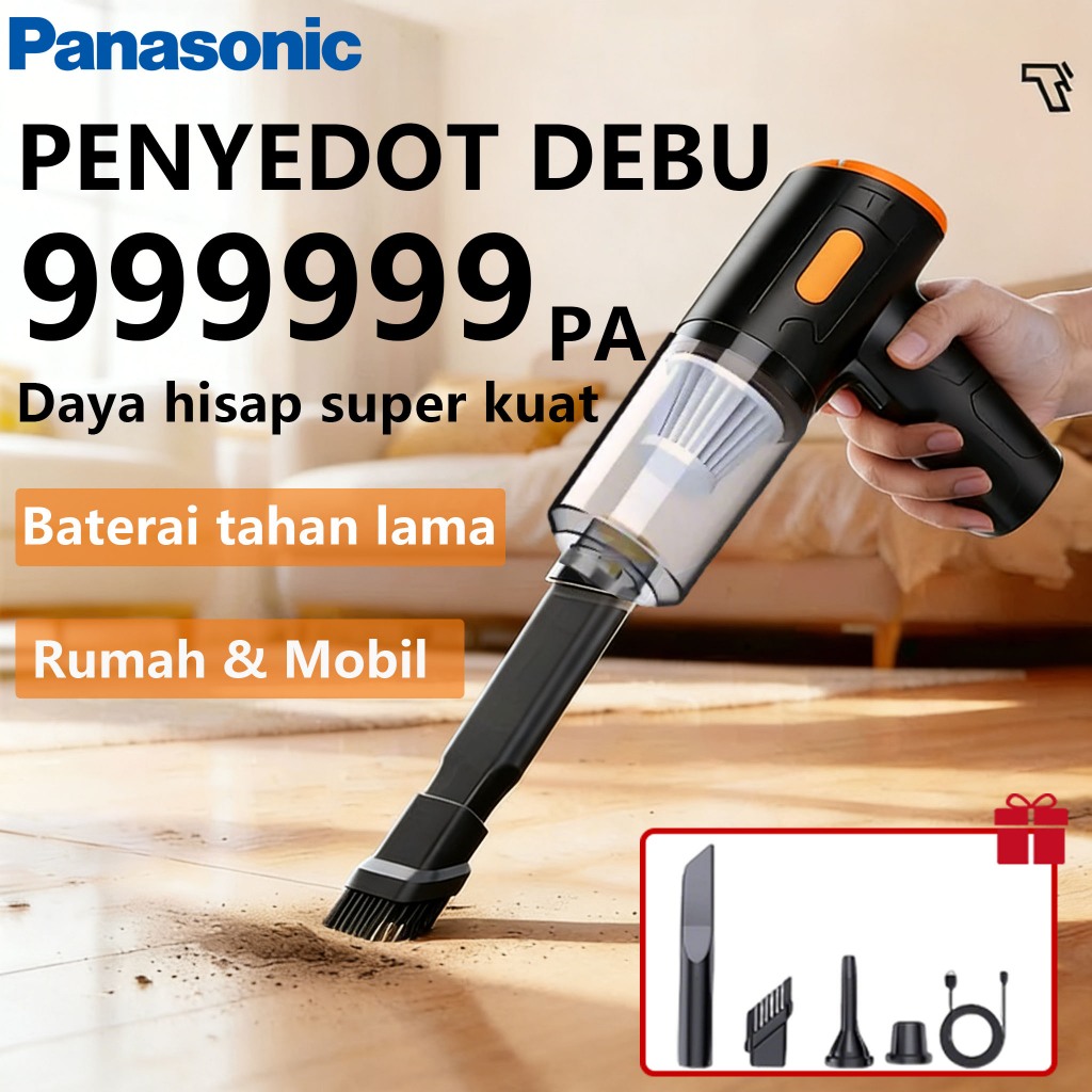 Panasonic Vacuum Cleaner 5 IN 1 Nirkabel 998000Pa Penyedot Debu Genggam Portabel Daya Tinggi untuk R