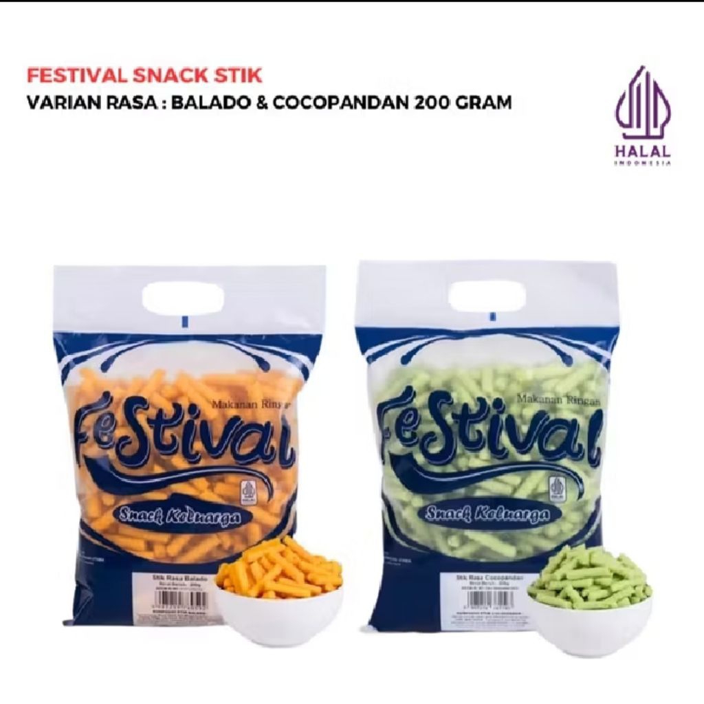 Festival Snack Stik Balado 200gr - Renyah, Gurih, Cocok untuk Camilan
