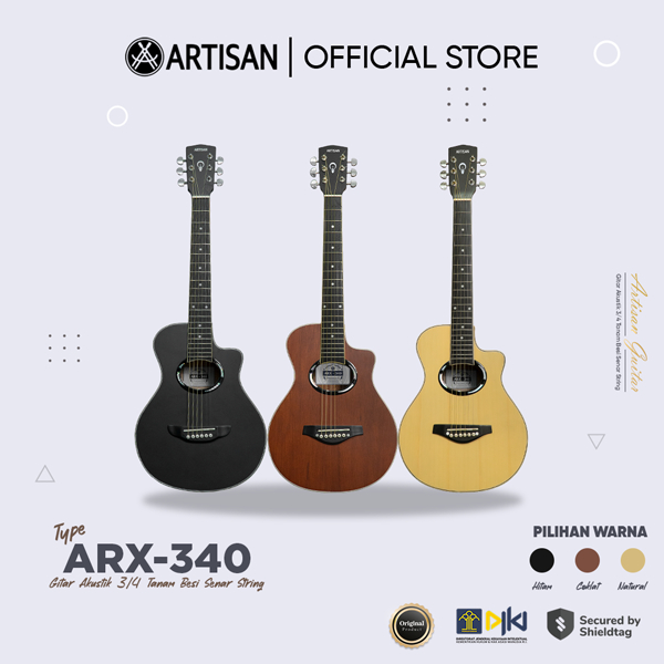 NEW ARTISAN Gitar Akustik 3/4 Tanam Besi ARX - 340 Senar String Guitar