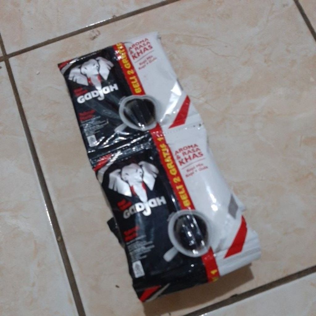 kopi gajah gula terpisah isi 10sachet