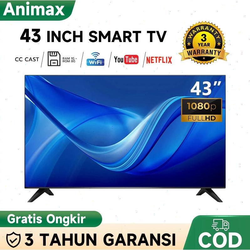 Animax Sakura Smart TV LED 32/40/43 inch Digital TV FHD Android 11.0 Televisi