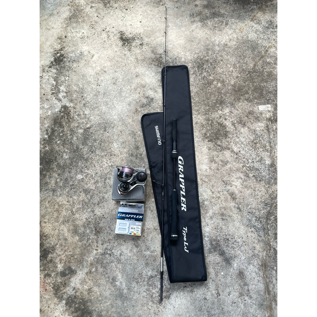1 set joran shimano + reel daiwa