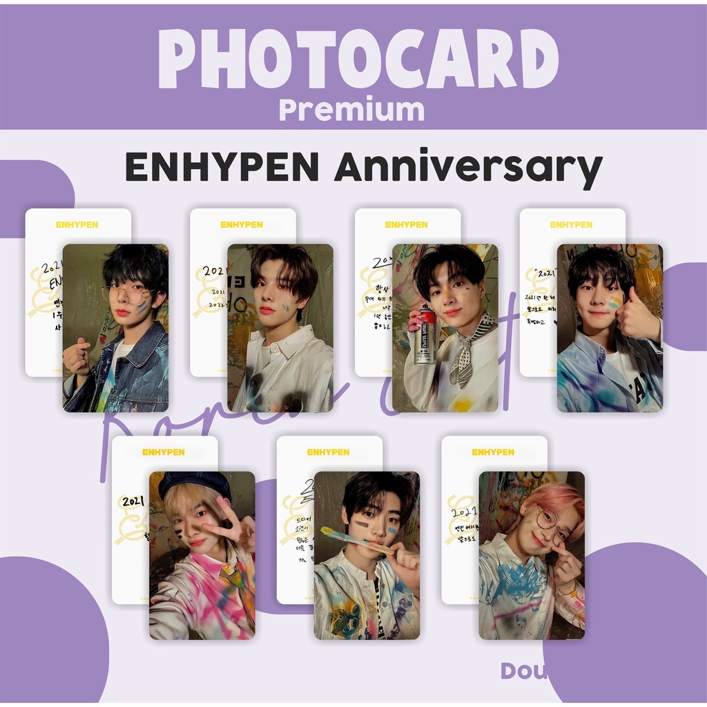 Photocard Premium ENHIPEN Anniversary 2022 Unofficial Kpop Engene Jay Jake Sunghoon