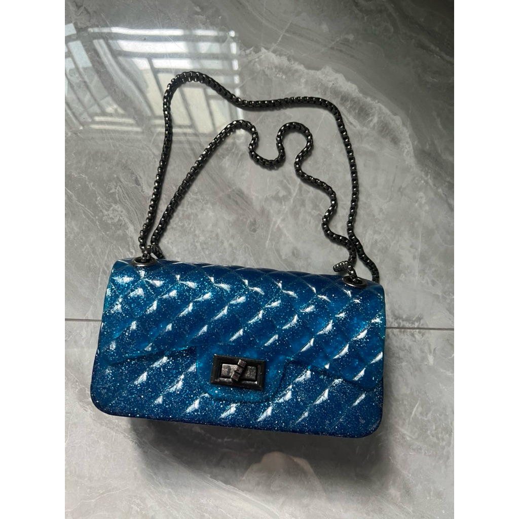 preloved tas jelly biru