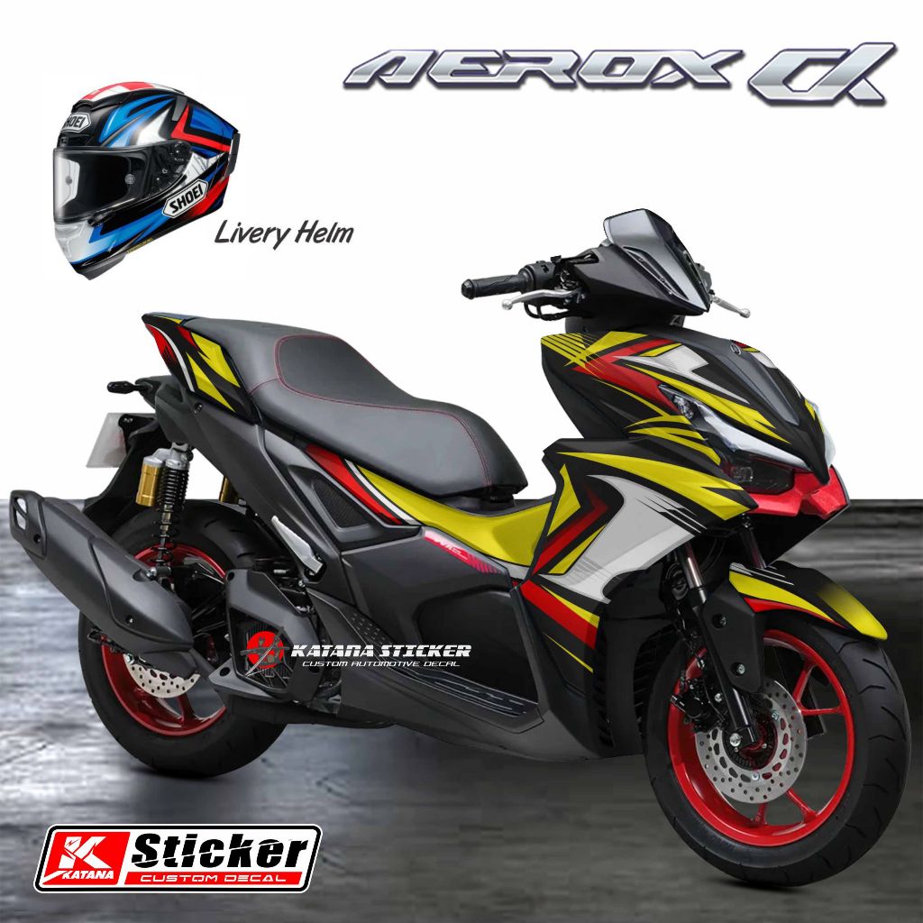 Terbaru COD Sticker Yamaha Aerox Alpha Turbo Full Body Sticker Decal Full Body Aerox Alpha 2025 Moti