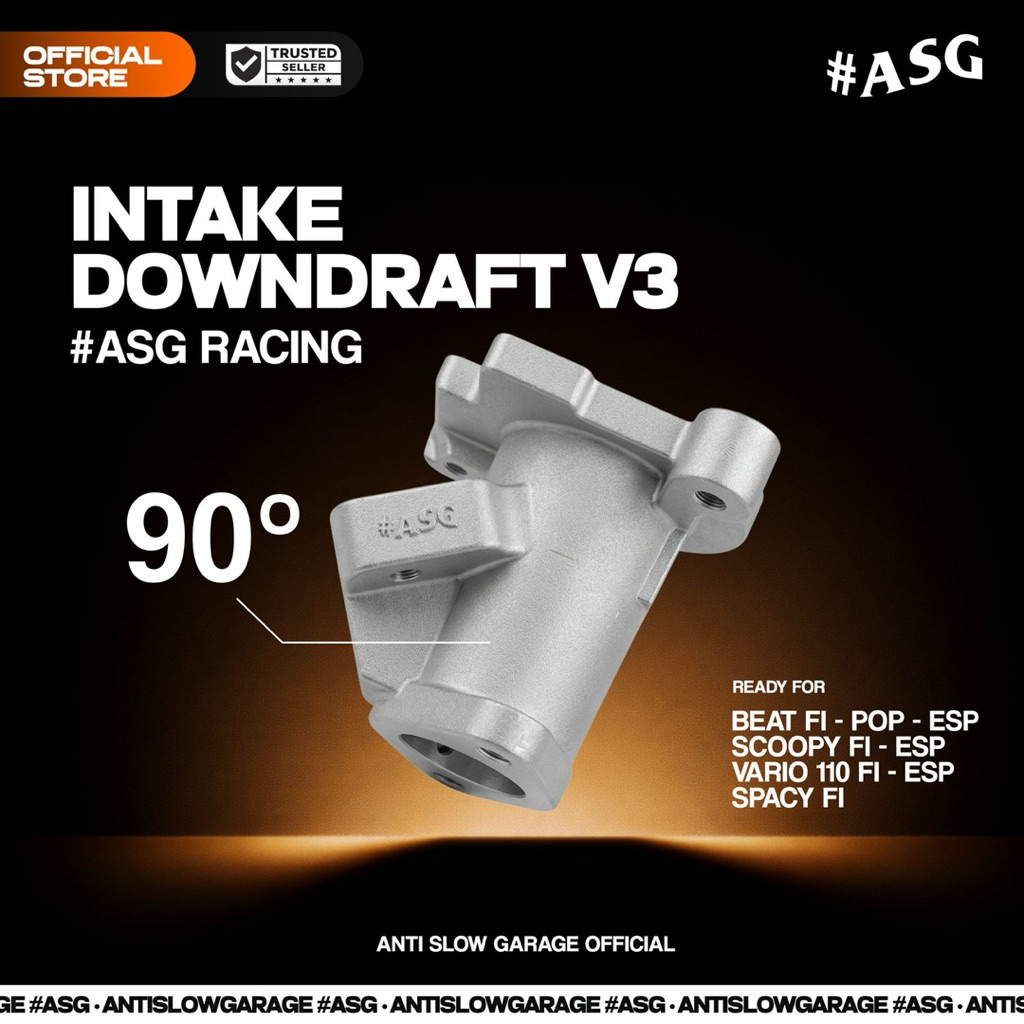 INTAKE DOWNDRAFT BEAT FI ESP SCOOPY FI ESP VARIO 110 FI ESP SPACY FI V3 ASG RACING ANTI SLOW GARAGE 