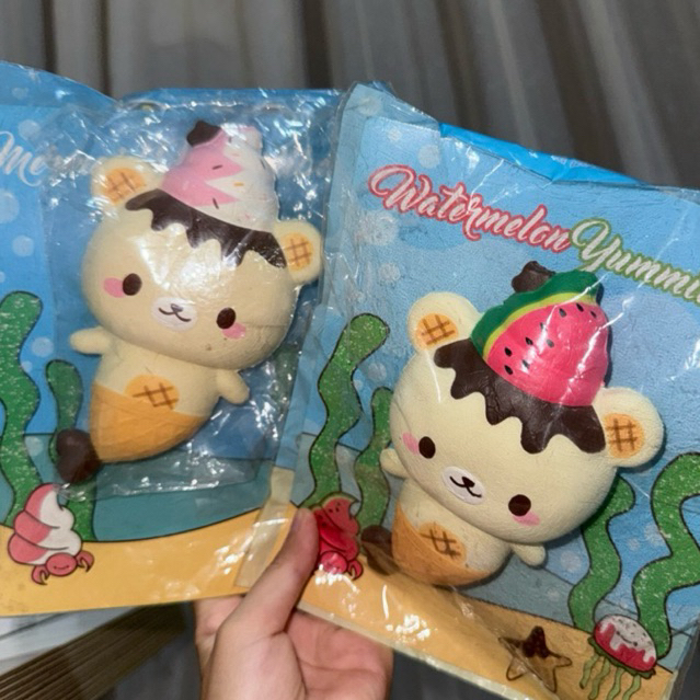Yummiibear Mermaid Creamiicandy PUNIMARU Squishy Preloved - Watermelon