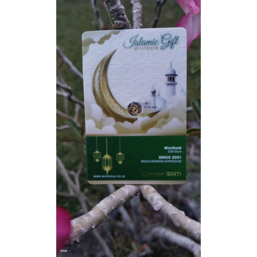 Logam Mulia Emas Mini Gold MiniGold Gift Series Islamic 0,05 gr 0.05 gram