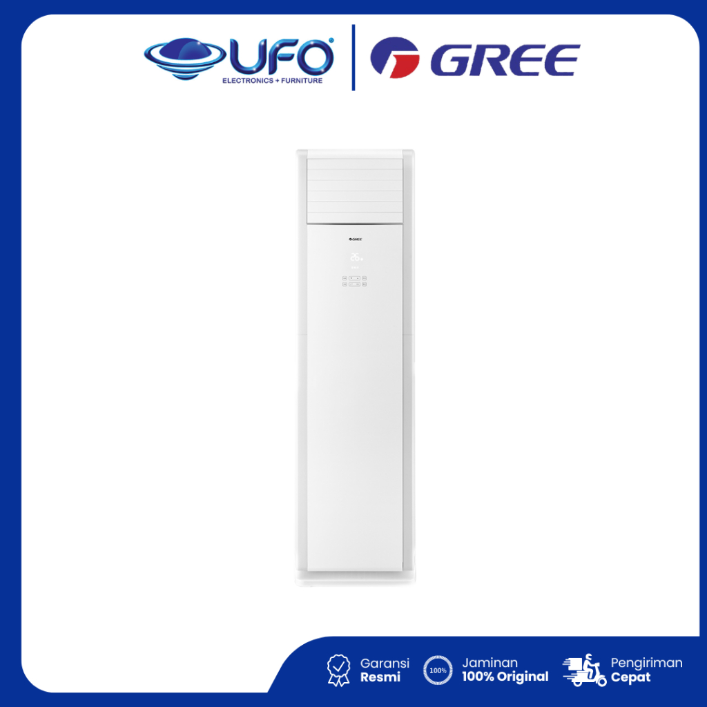 GREE AC Floor Standing 5PK GVC48STS(S) - Non-Inverter - Dengan Smart WIFI dan LED Display - [INDOOR+