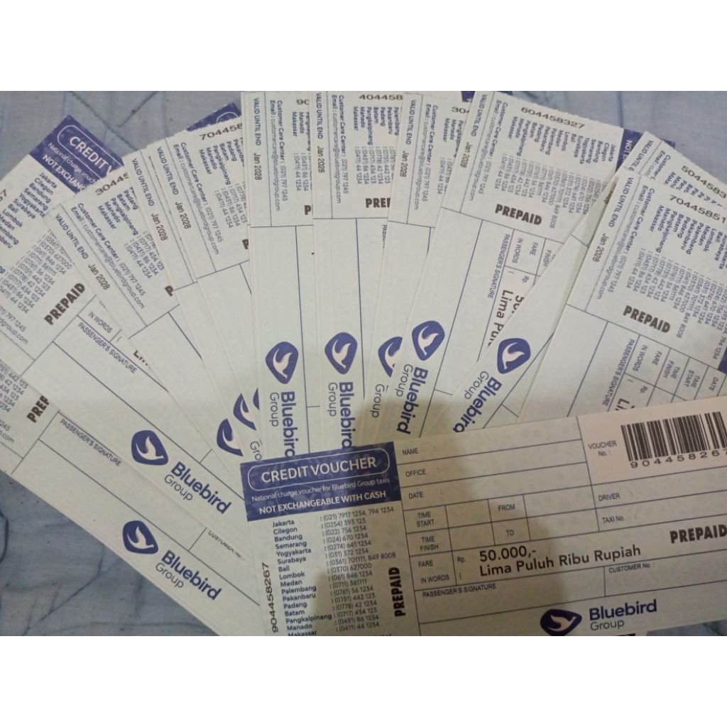 BLUEBIRD VOUCHER - 2 VOUCHER PER 1 ZIPPER (BERLAKU SAMPAI JANUARI 2028)