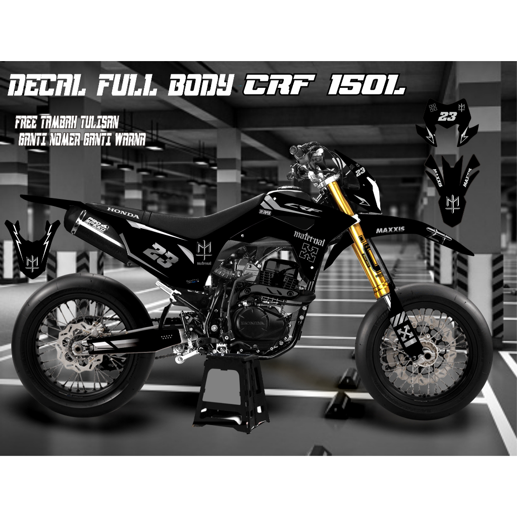 Decal Full Body Honda CRF 150L Motif Monster Keren Simple