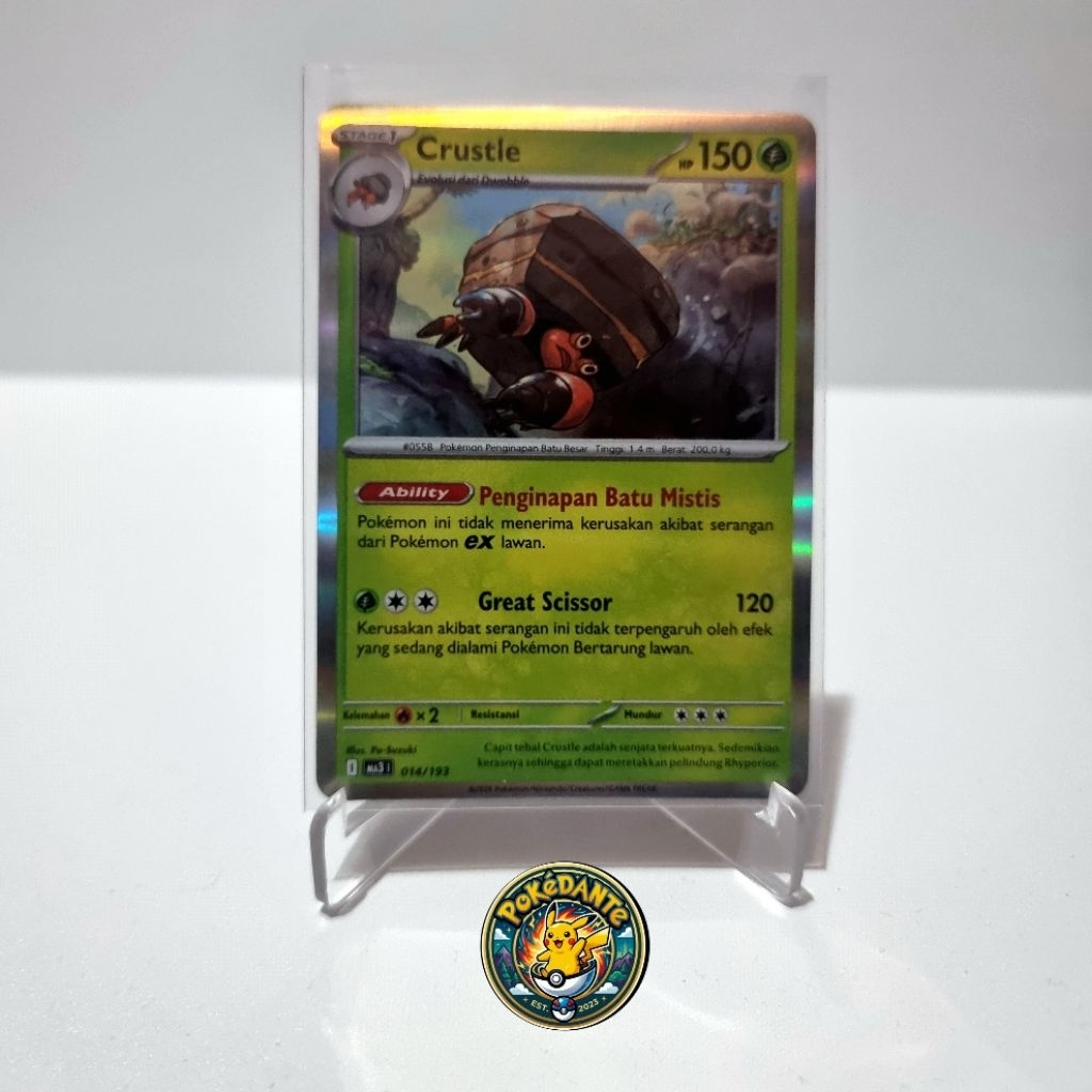 POKEMON Crustle 014/193 Holo 100% ORIGINAL