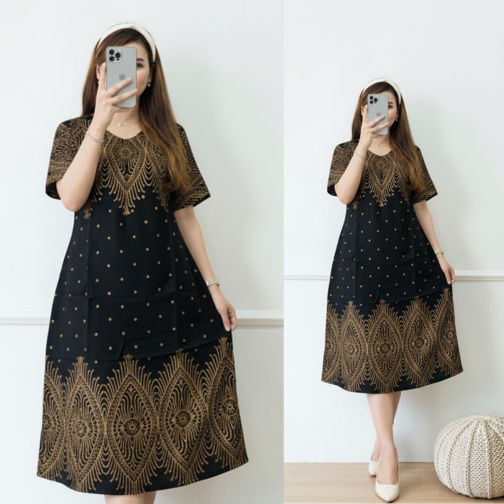 DASTER WANITA TERBARU BAHAN RAYON PREMIUM BUSUI MODEL RESLETING DEPAN DESTER MOTIF BUNGA MERAK CANTI