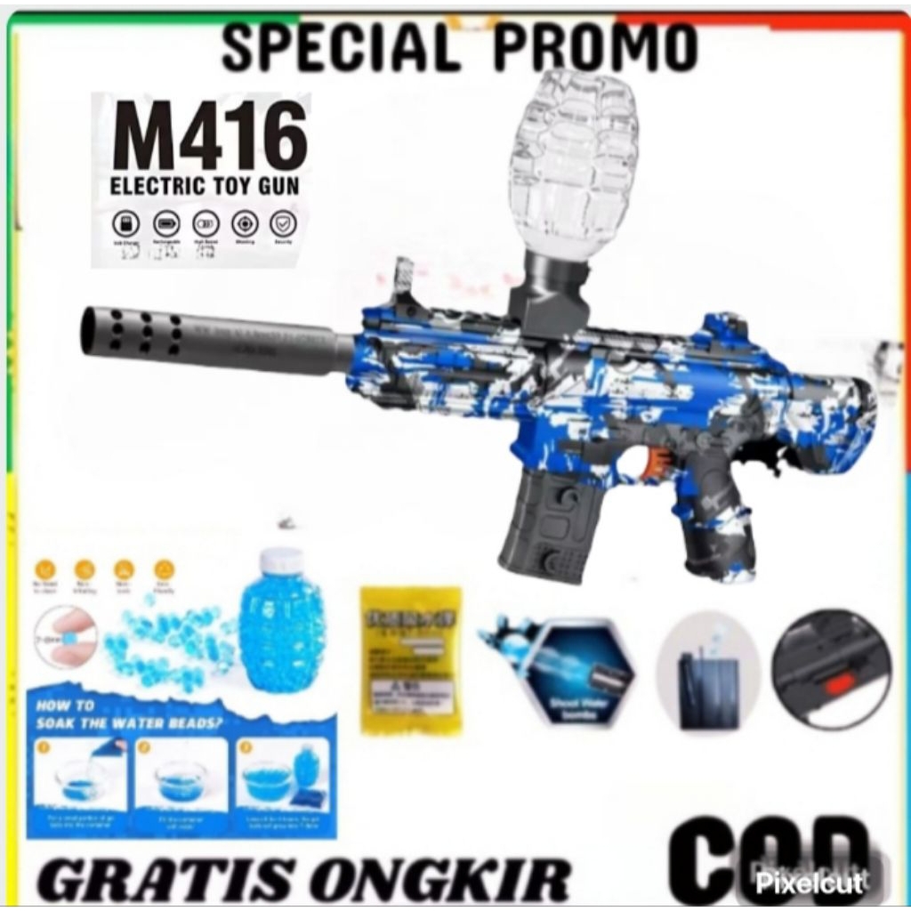 Mainan Anak Luar Ruangan Water Gell Eletrick ABS SNI/MAINAN PISTOL PISTOLAN TEMBAK TEMBAKAN  ANAK LA