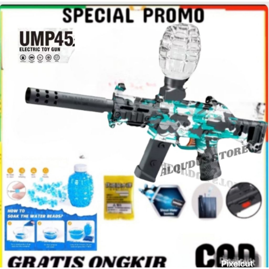 Mainan Anak Luar Ruangan Water Gell Eletrick ABS SNI/MAINAN PISTOL PISTOLAN TEMBAK TEMBAKAN  ANAK LA
