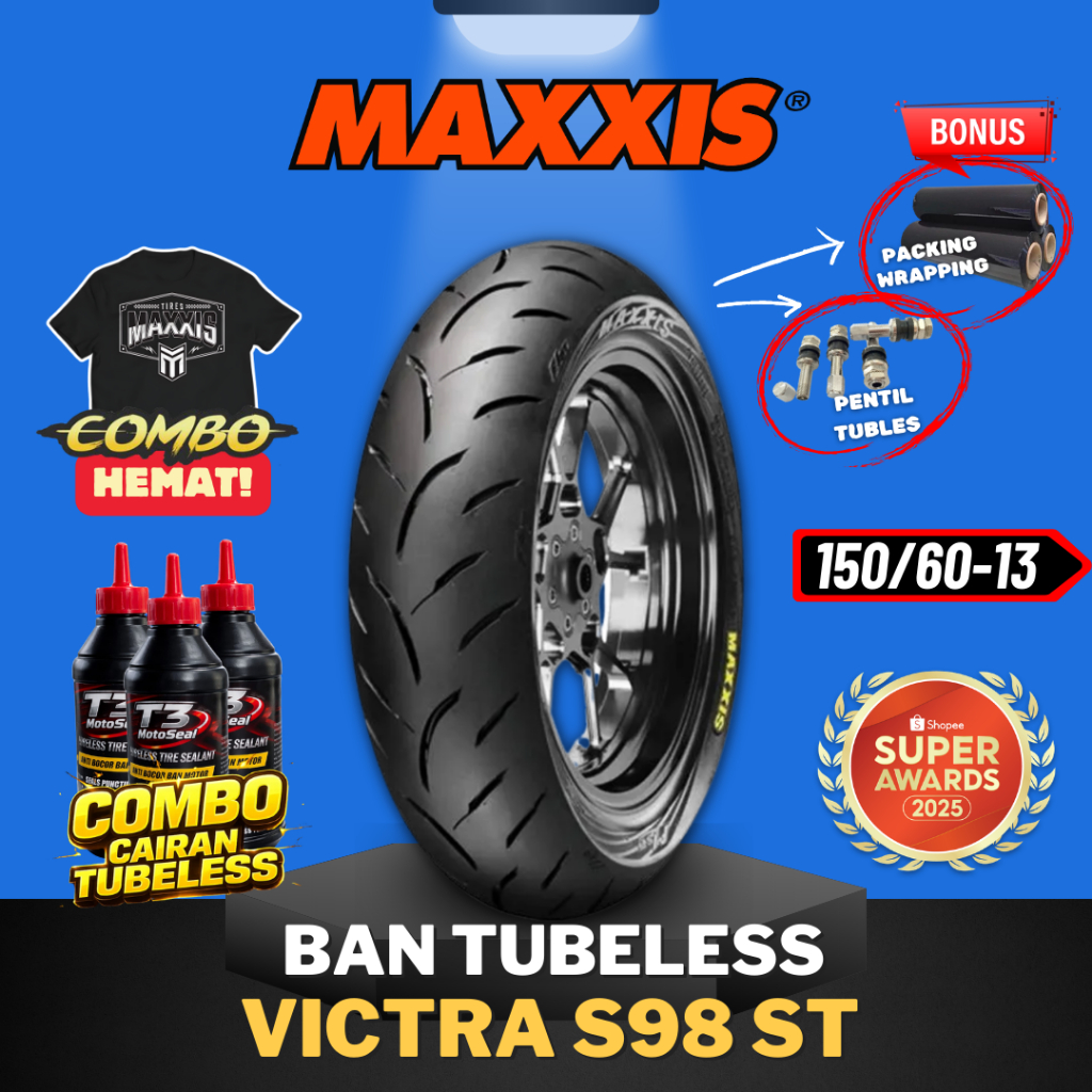 [READY COD] MAXXIS VICTRA 150 / 60 - 13 / BAN MAXXIS 150/60-13 / 150-60-13 TUBELESS BAN LUAR / BAN N