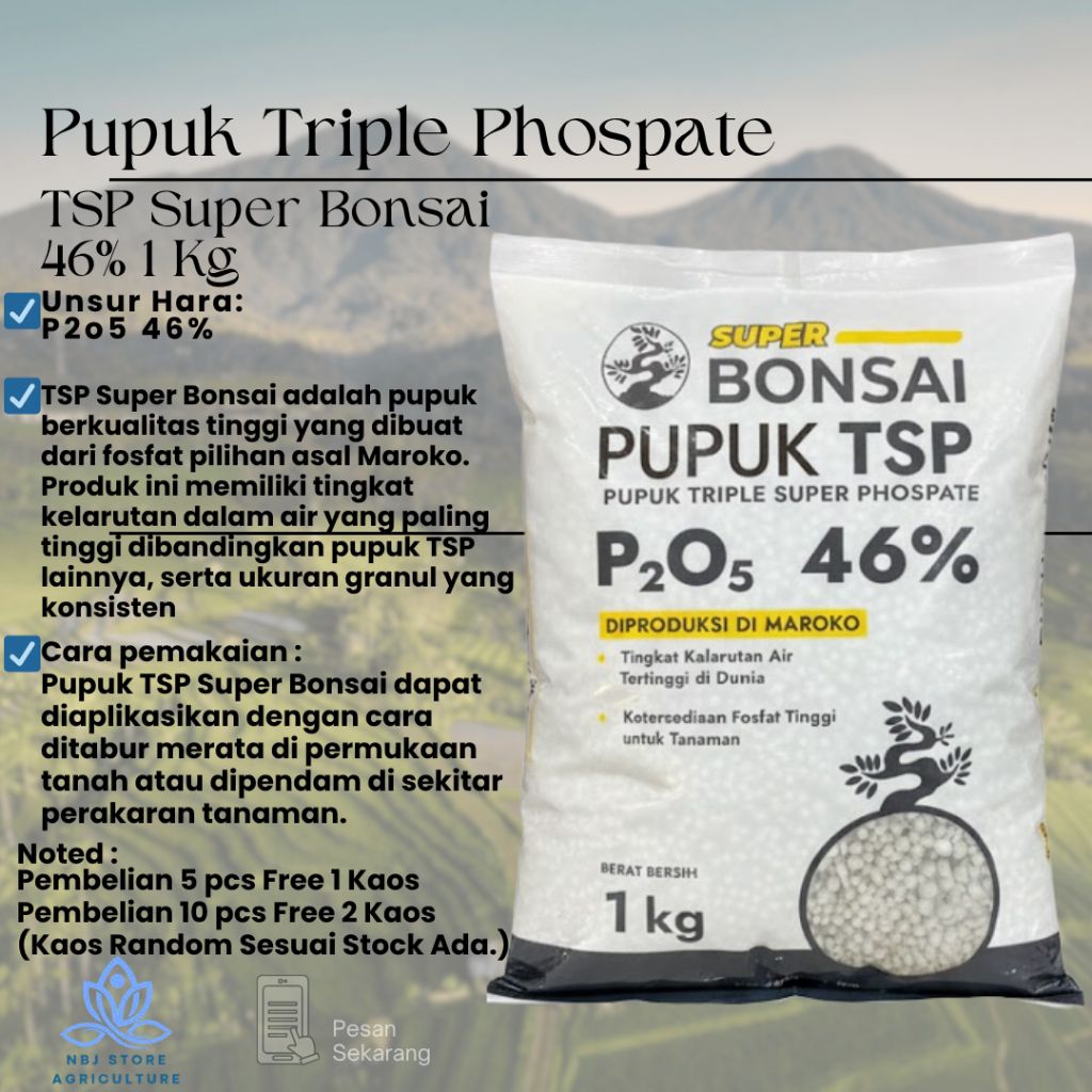Pupuk TSP Super Bonsai 1 kg | Dengan Kandungan Fosfat 46% untuk Pertumbuhan Optimal