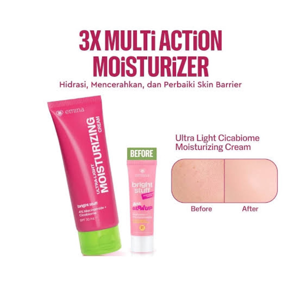 Emina ultra light moisturizing cream - emina moisturizer wajah - emina moisturizer cream