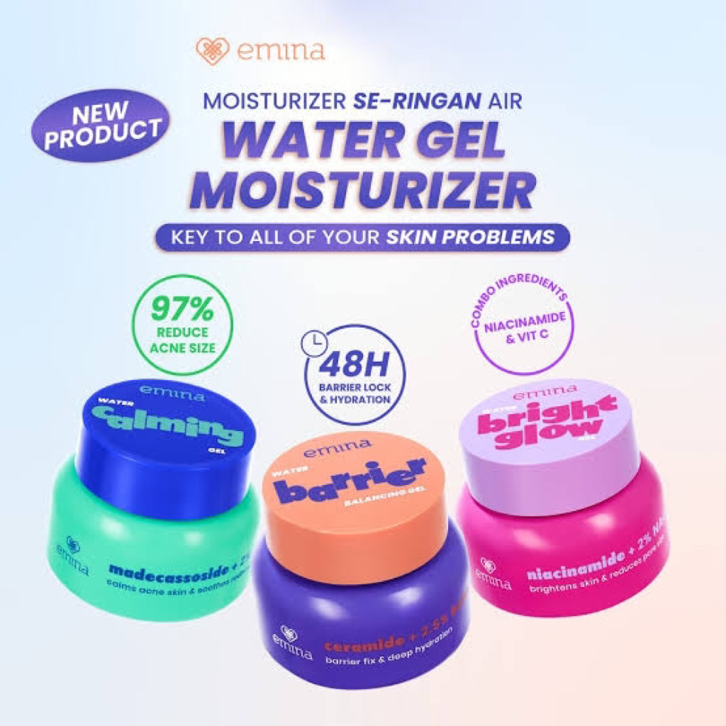 Emina water gel moisturizer - emina moisturizer gel - emina gel moisturizer wajah