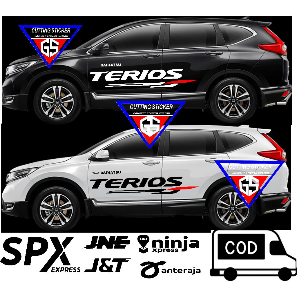 stiker list body samping mobil daihatsu TERIOS striping body samping daihatsu terios