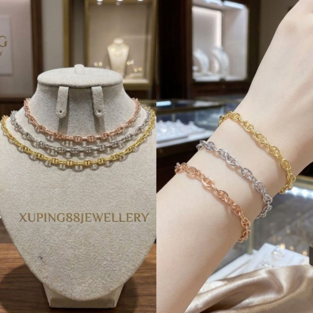 Xuping88 Kalung Dan Gelang Fanny Besar Lapis Emas