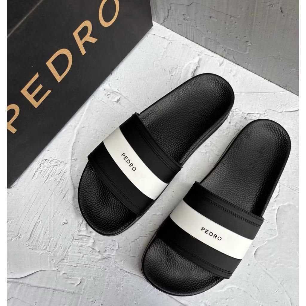 Sandal Slip On Pedro Premium miroor Pria Wanita free Box