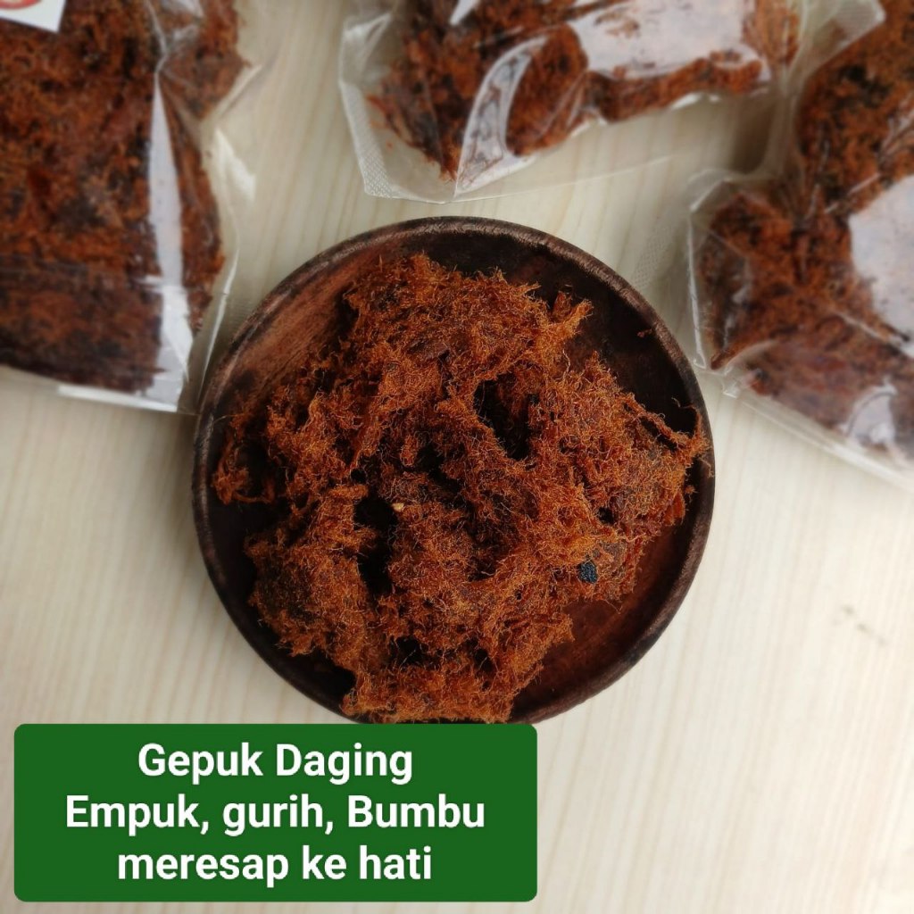 Gepuk ABON Daging Sapi mix Ayam Tanpa pengawet 250 GRAM | 125 gram | Gepuk Suwir abon Enak, BerGizi,
