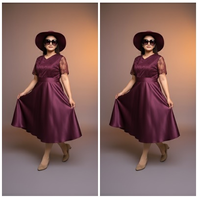 Arcofashion Baju Dress Kondangan Natal Kombinasi Brokat dan Satin Velvet
