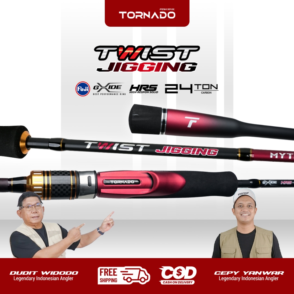 Tornado - Joran Pancing Twist Jigging 2 Section Butt Join 180cm PE 1-3 & 2-4 Hi-Carbon Solid HRS